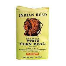 Indian Head Corn Meal Old Fashioned Stone Ground White 5Lb