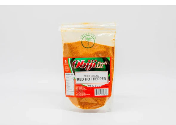 Obiji Foods Organic Farm fresh Dried Ground Red Hot Pepper 8oz